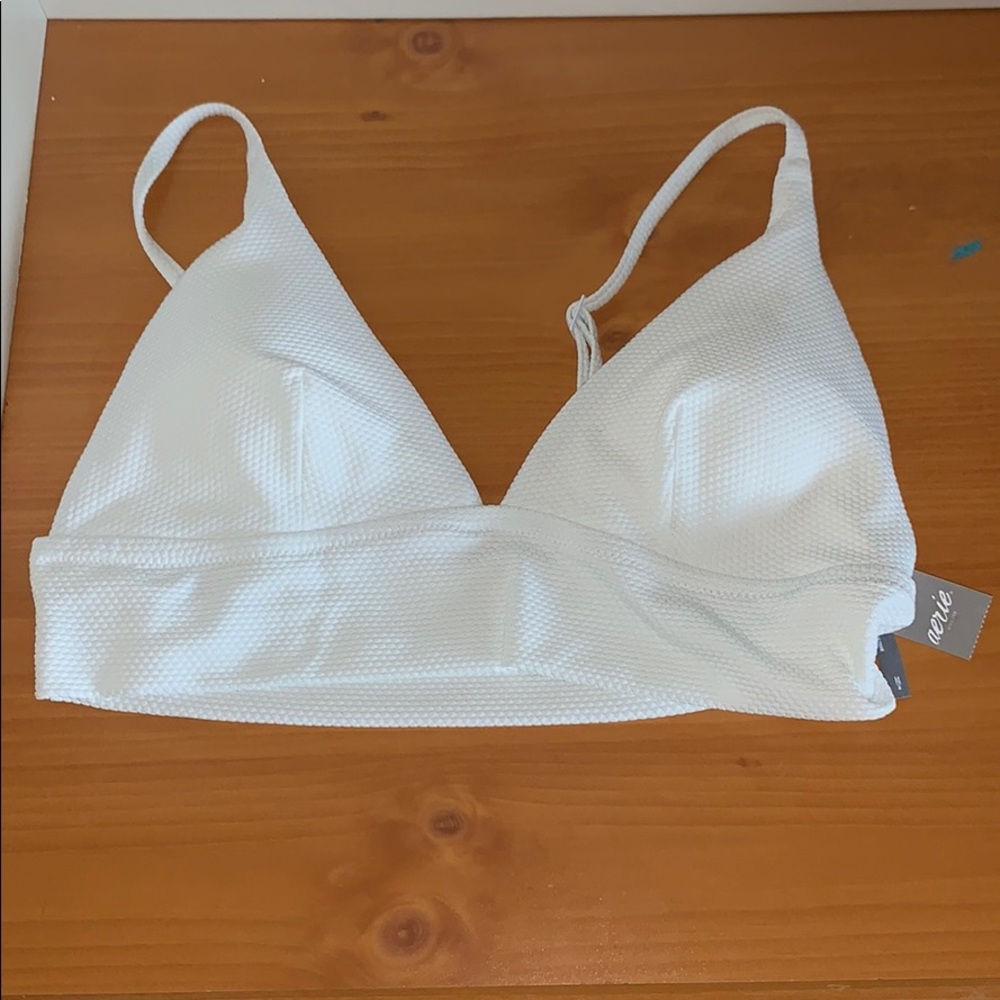 Aerie white bikini top